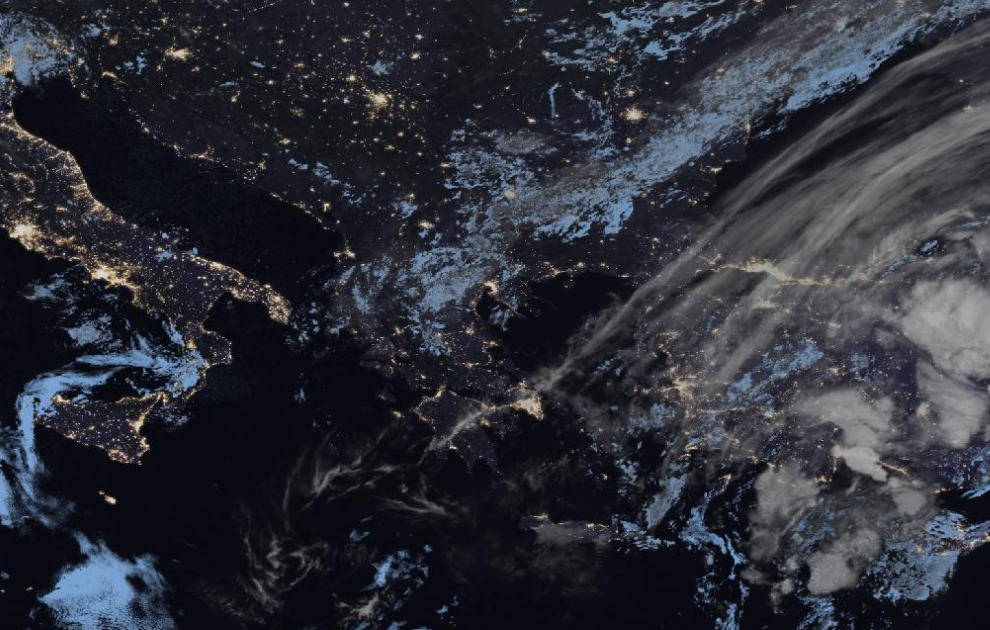 Τελευταία δορυφορική εικόνα νεφοκάλυψης