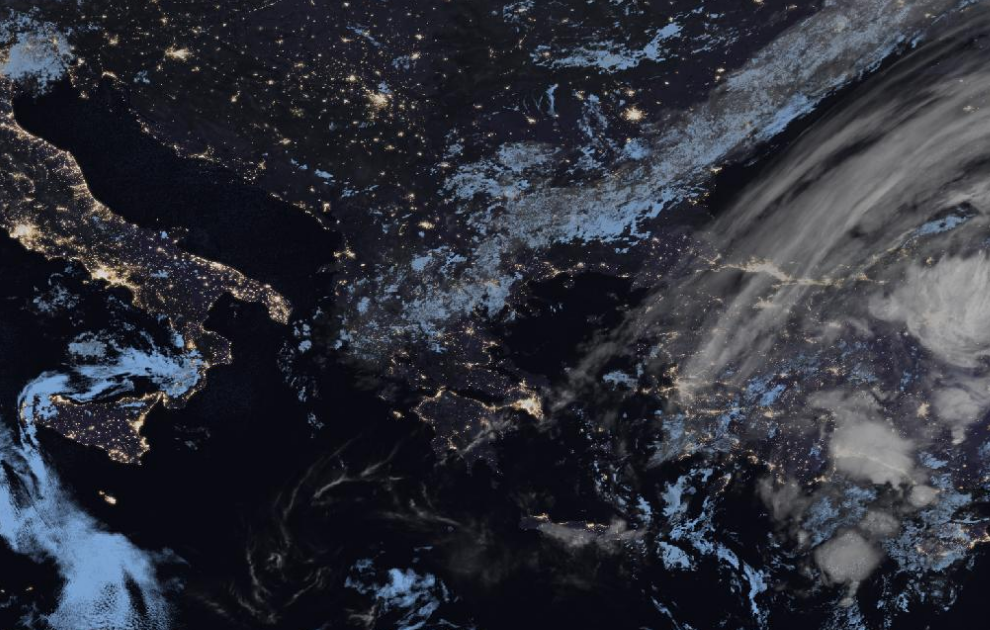 Τελευταία δορυφορική εικόνα νεφοκάλυψης