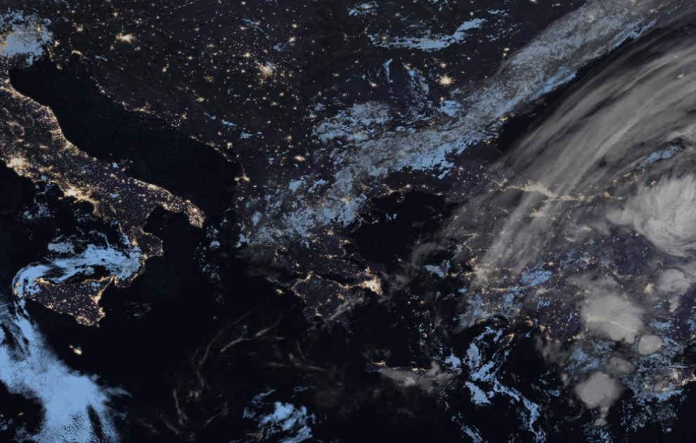 Τελευταία δορυφορική εικόνα νεφοκάλυψης