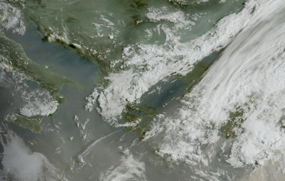 Τελευταία δορυφορική εικόνα νεφοκάλυψης