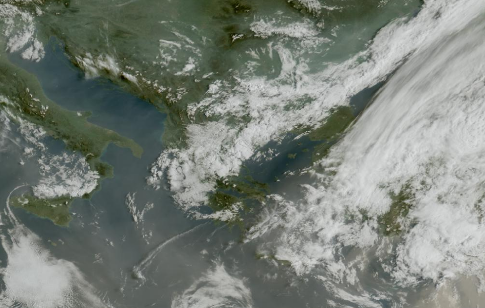 Τελευταία δορυφορική εικόνα νεφοκάλυψης