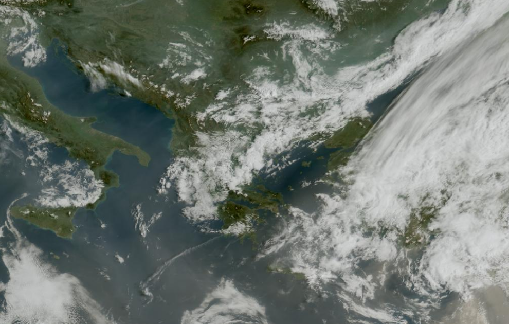 Τελευταία δορυφορική εικόνα νεφοκάλυψης