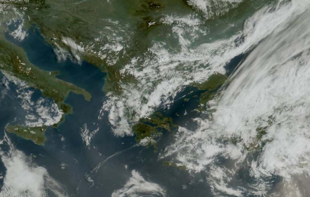 Τελευταία δορυφορική εικόνα νεφοκάλυψης