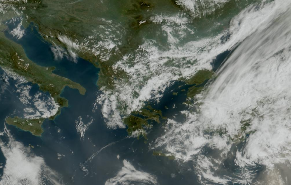 Τελευταία δορυφορική εικόνα νεφοκάλυψης