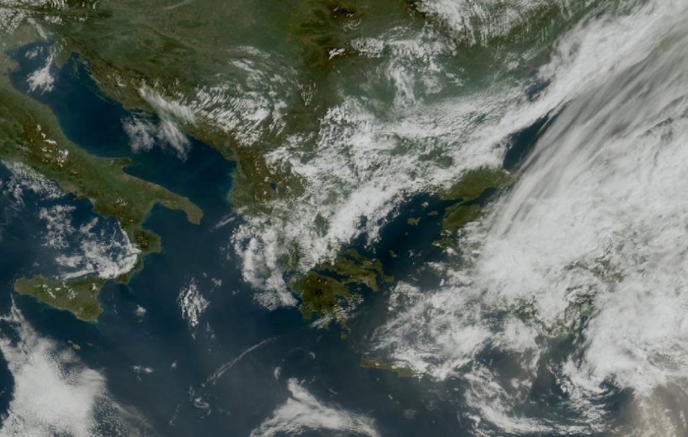 Τελευταία δορυφορική εικόνα νεφοκάλυψης