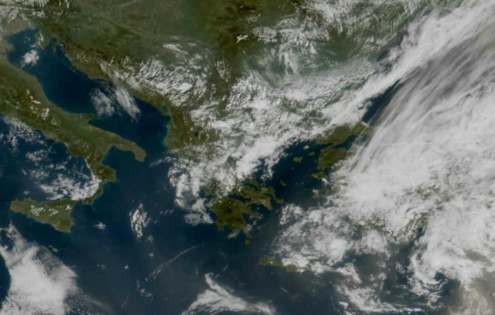 Τελευταία δορυφορική εικόνα νεφοκάλυψης