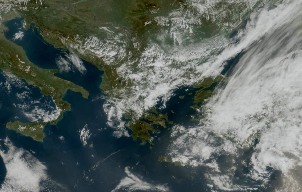 Τελευταία δορυφορική εικόνα νεφοκάλυψης