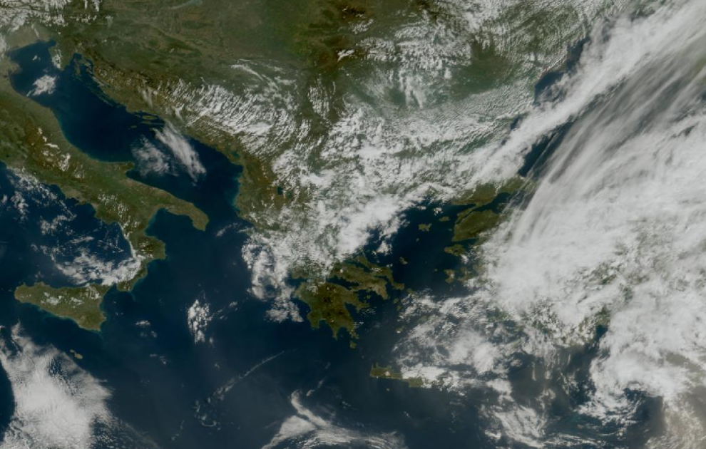 Τελευταία δορυφορική εικόνα νεφοκάλυψης