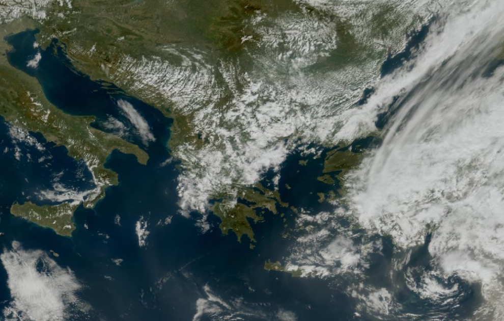 Τελευταία δορυφορική εικόνα νεφοκάλυψης