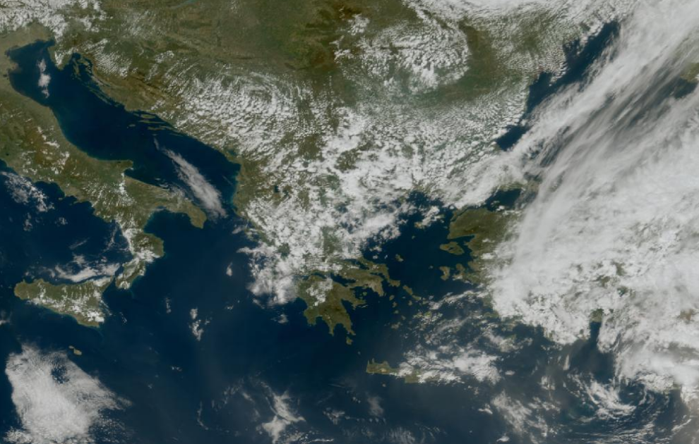 Τελευταία δορυφορική εικόνα νεφοκάλυψης