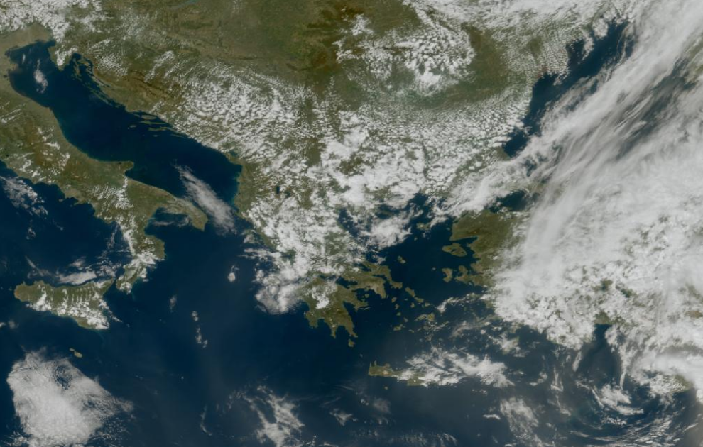 Τελευταία δορυφορική εικόνα νεφοκάλυψης