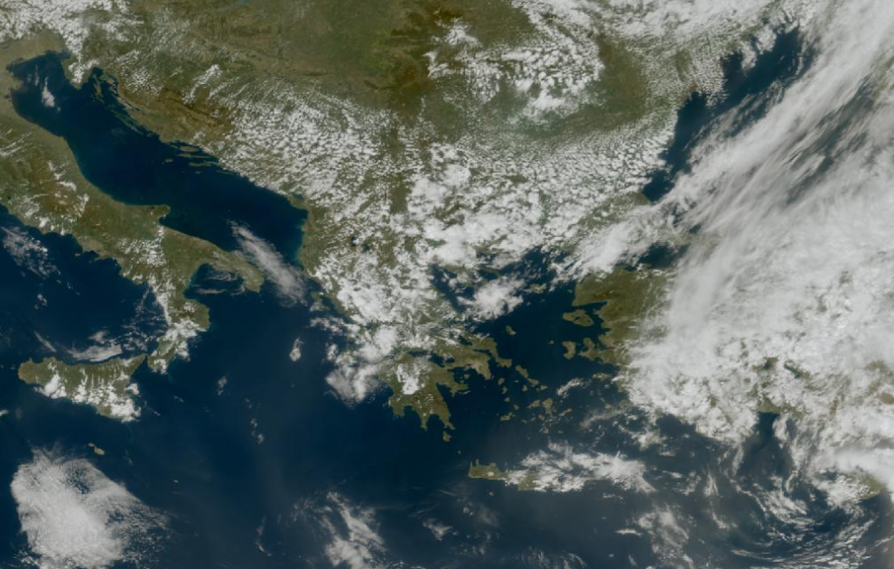 Τελευταία δορυφορική εικόνα νεφοκάλυψης