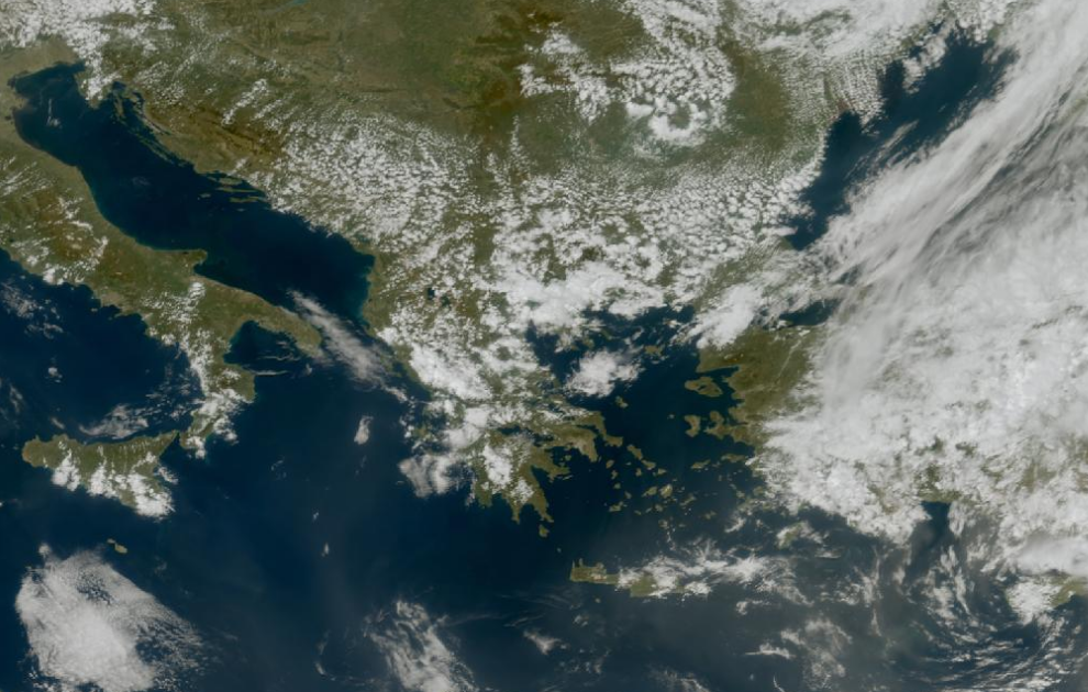 Τελευταία δορυφορική εικόνα νεφοκάλυψης