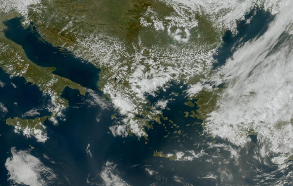 Τελευταία δορυφορική εικόνα νεφοκάλυψης