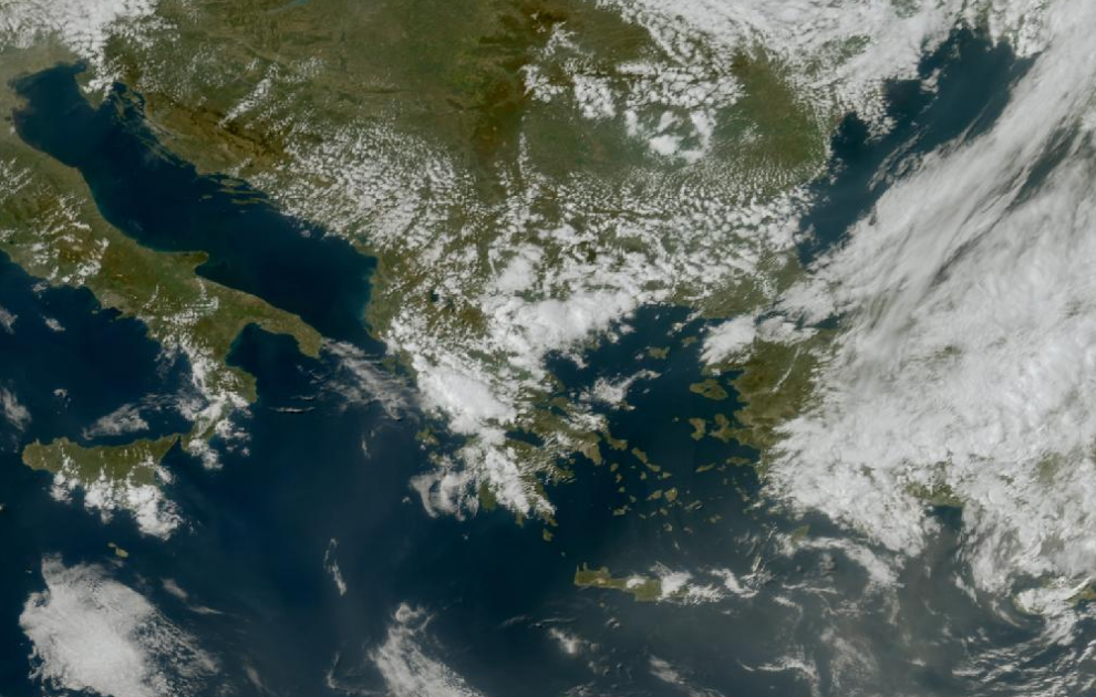 Τελευταία δορυφορική εικόνα νεφοκάλυψης