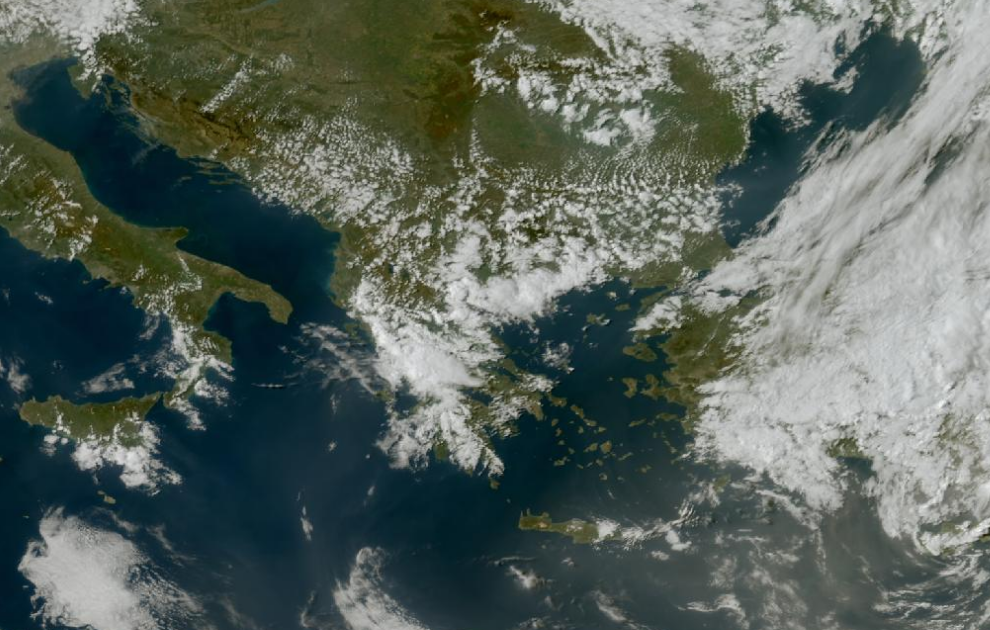 Τελευταία δορυφορική εικόνα νεφοκάλυψης