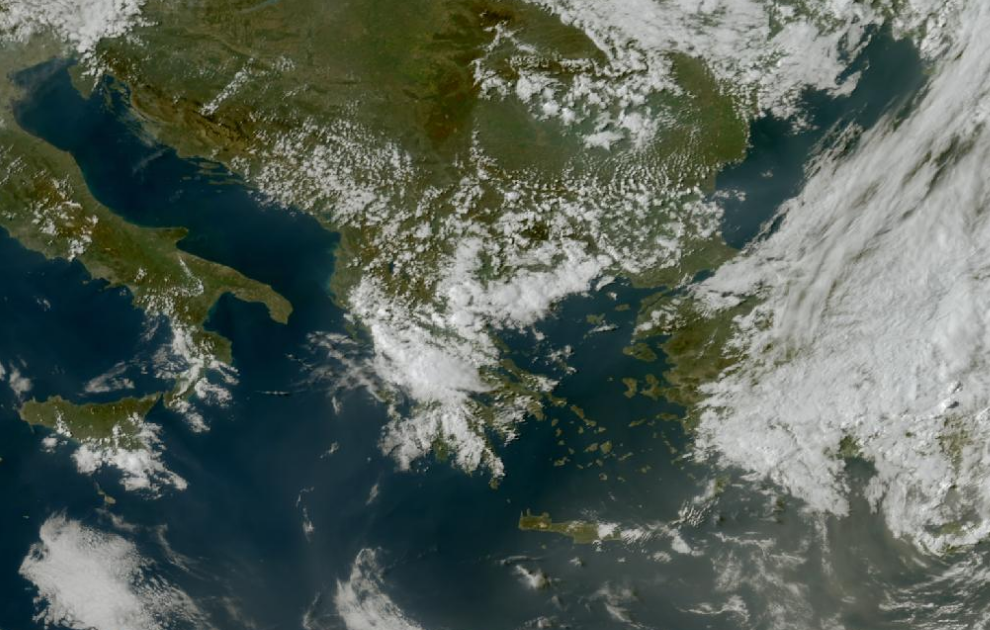 Τελευταία δορυφορική εικόνα νεφοκάλυψης