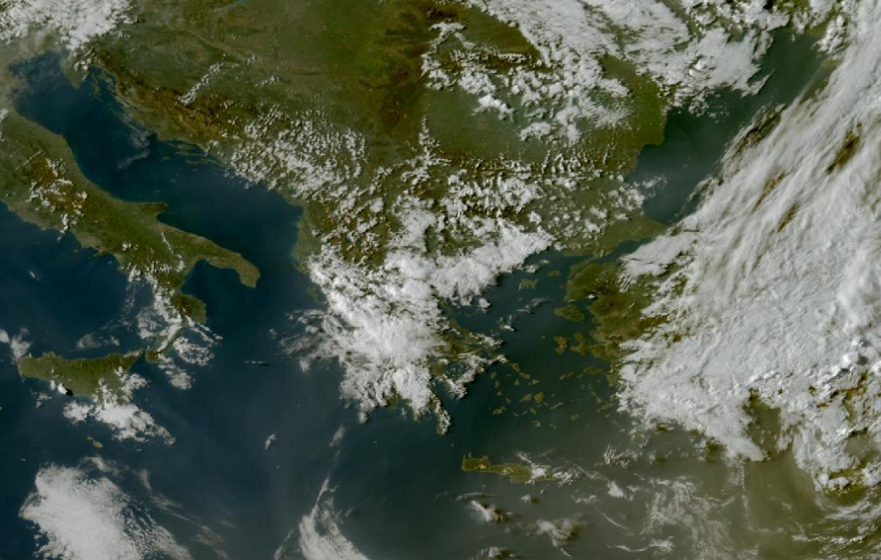 Τελευταία δορυφορική εικόνα νεφοκάλυψης