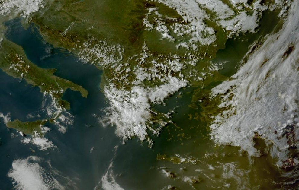 Τελευταία δορυφορική εικόνα νεφοκάλυψης