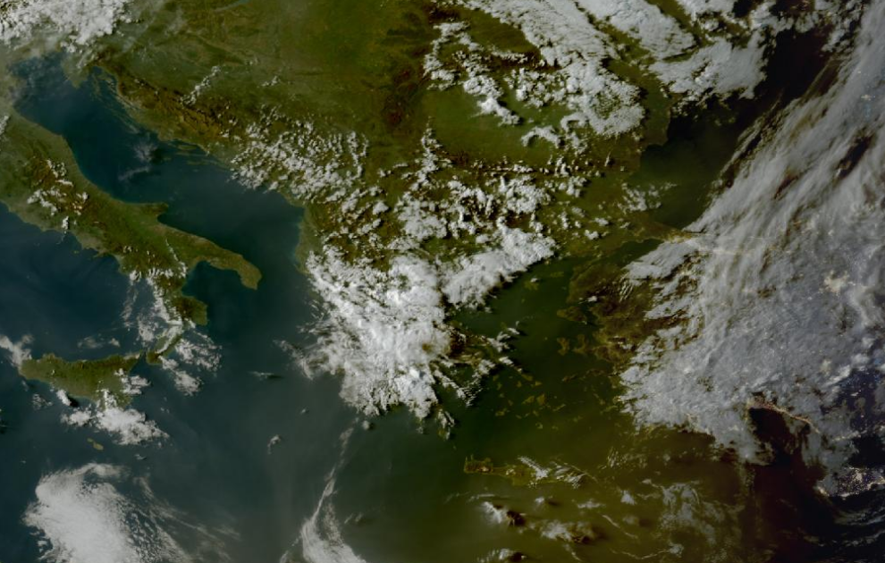 Τελευταία δορυφορική εικόνα νεφοκάλυψης