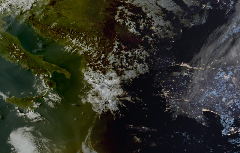 Τελευταία δορυφορική εικόνα νεφοκάλυψης