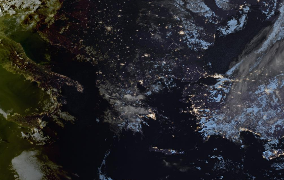 Τελευταία δορυφορική εικόνα νεφοκάλυψης