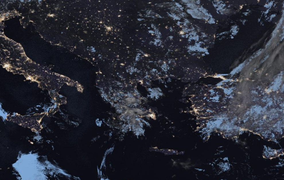 Τελευταία δορυφορική εικόνα νεφοκάλυψης