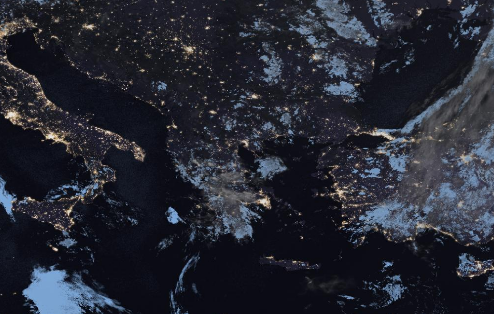 Τελευταία δορυφορική εικόνα νεφοκάλυψης