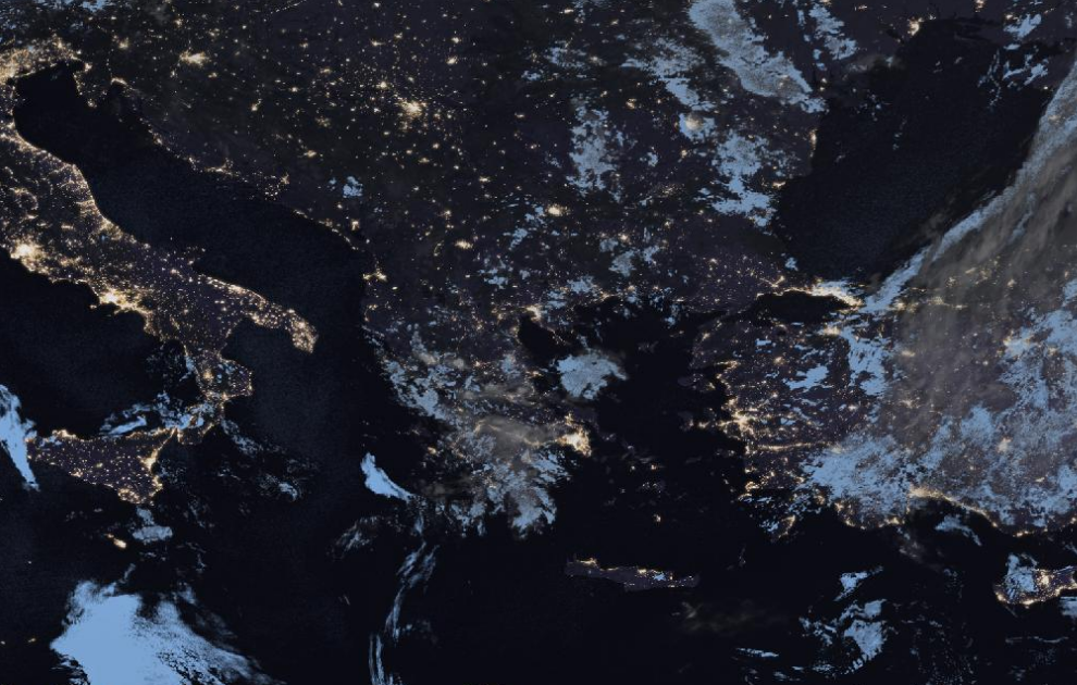 Τελευταία δορυφορική εικόνα νεφοκάλυψης