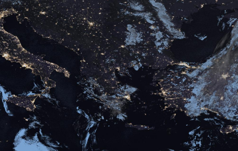 Τελευταία δορυφορική εικόνα νεφοκάλυψης