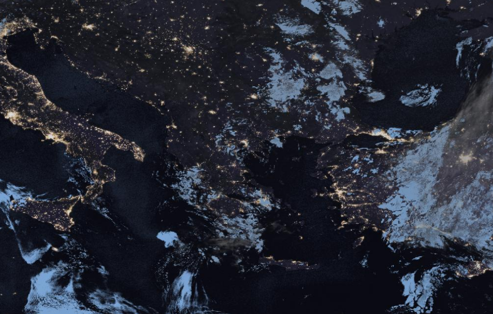 Τελευταία δορυφορική εικόνα νεφοκάλυψης