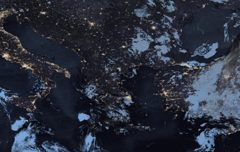 Τελευταία δορυφορική εικόνα νεφοκάλυψης