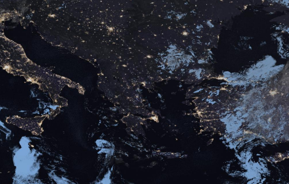 Τελευταία δορυφορική εικόνα νεφοκάλυψης