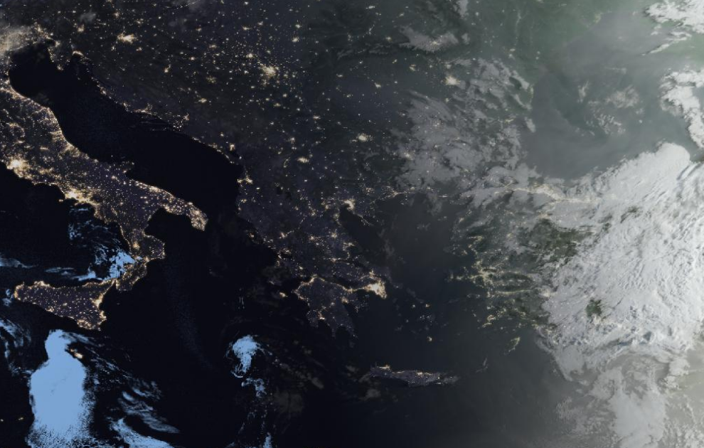 Τελευταία δορυφορική εικόνα νεφοκάλυψης