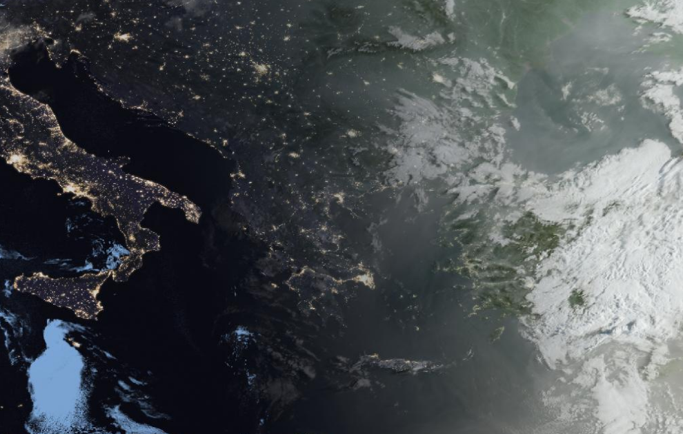 Τελευταία δορυφορική εικόνα νεφοκάλυψης