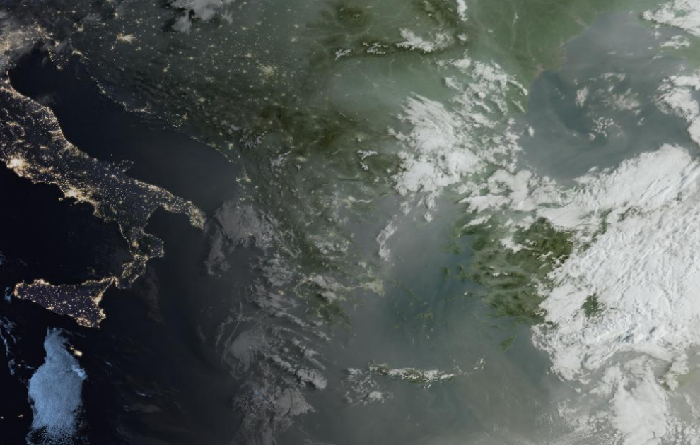 Τελευταία δορυφορική εικόνα νεφοκάλυψης