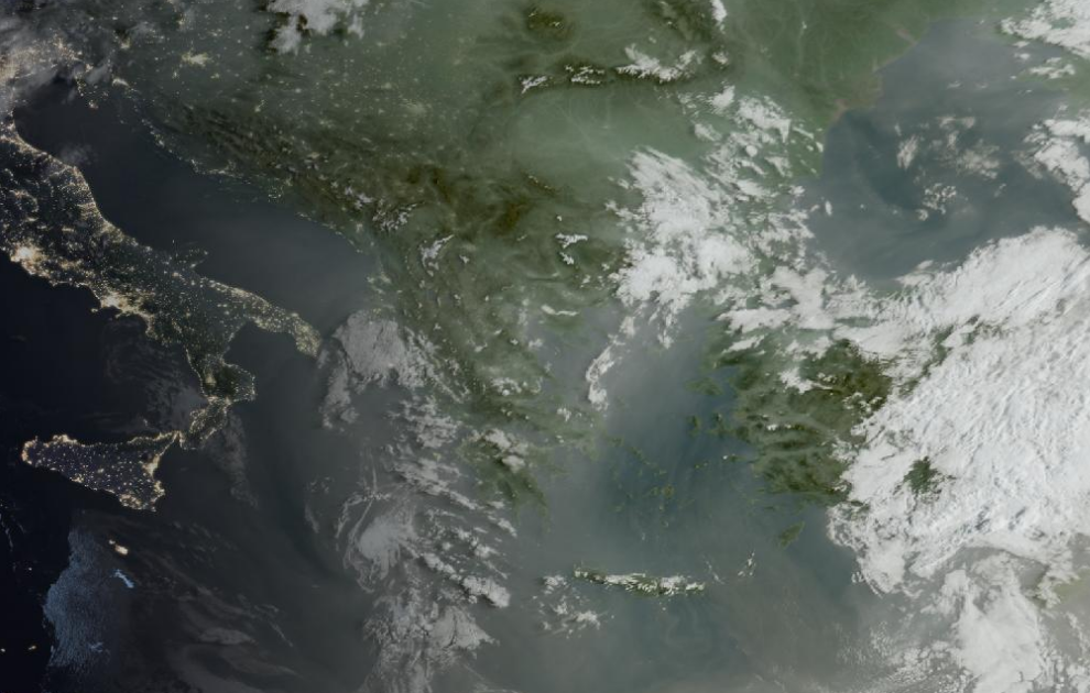 Τελευταία δορυφορική εικόνα νεφοκάλυψης