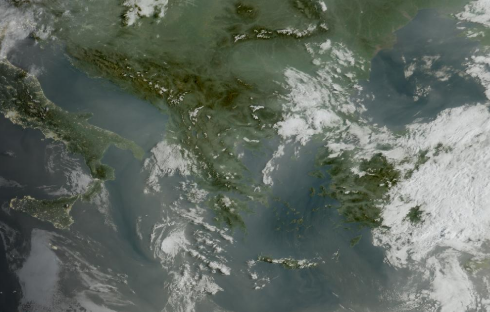 Τελευταία δορυφορική εικόνα νεφοκάλυψης