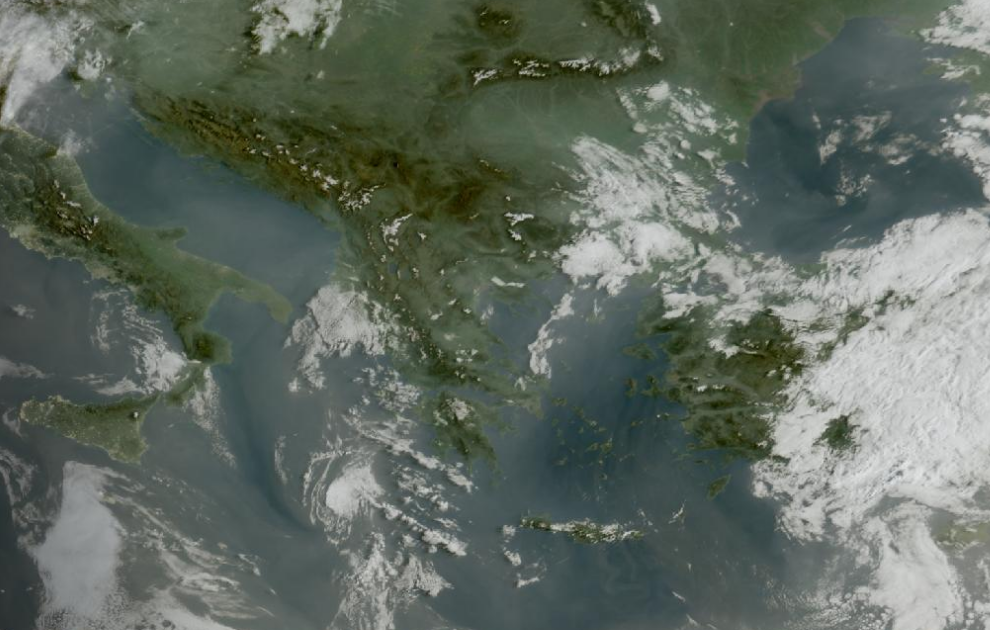 Τελευταία δορυφορική εικόνα νεφοκάλυψης