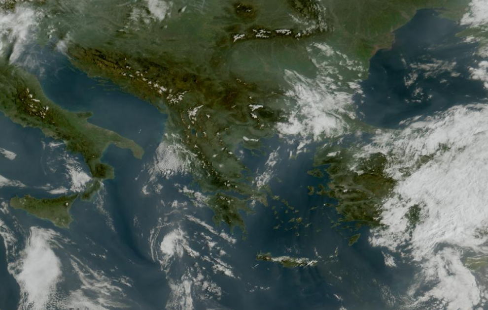 Τελευταία δορυφορική εικόνα νεφοκάλυψης