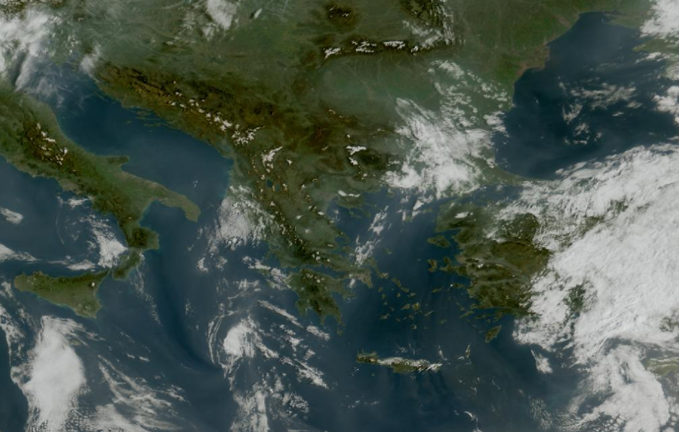 Τελευταία δορυφορική εικόνα νεφοκάλυψης