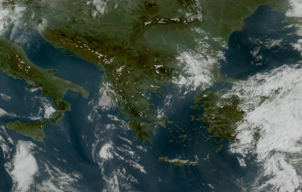 Τελευταία δορυφορική εικόνα νεφοκάλυψης