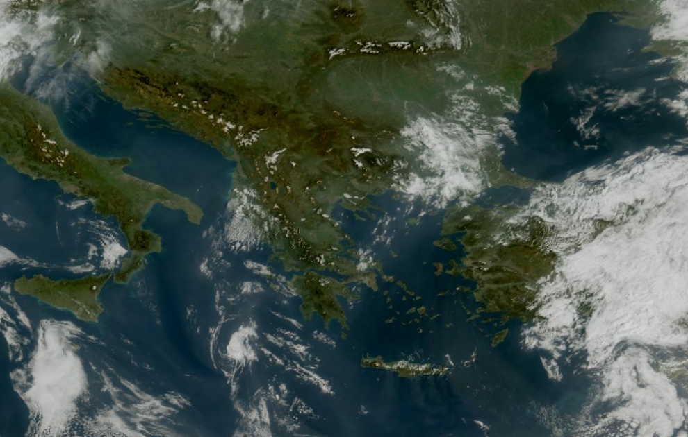 Τελευταία δορυφορική εικόνα νεφοκάλυψης