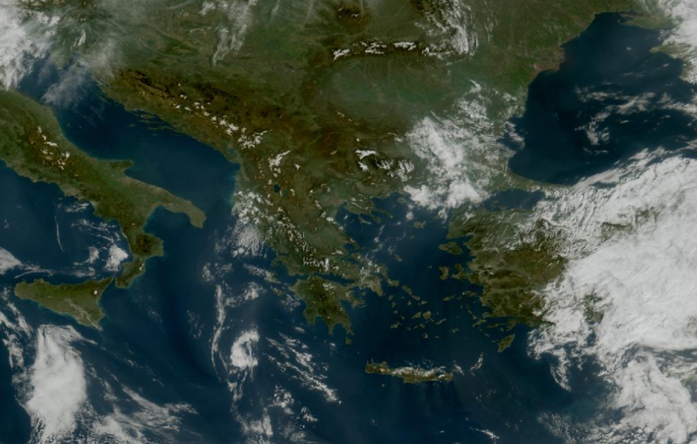 Τελευταία δορυφορική εικόνα νεφοκάλυψης