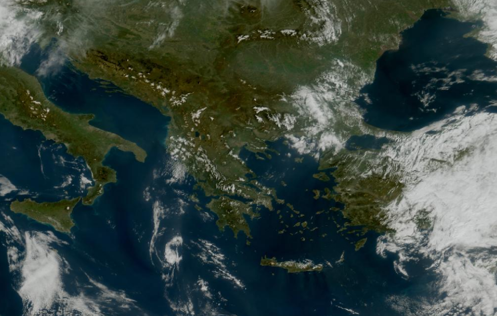 Τελευταία δορυφορική εικόνα νεφοκάλυψης