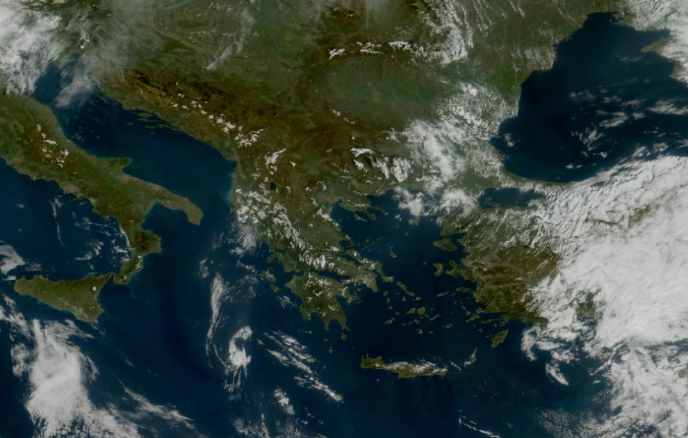 Τελευταία δορυφορική εικόνα νεφοκάλυψης