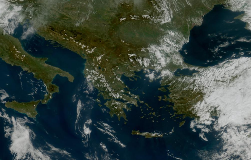 Τελευταία δορυφορική εικόνα νεφοκάλυψης