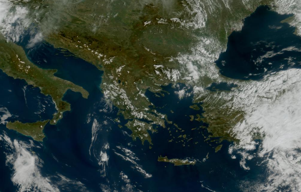 Τελευταία δορυφορική εικόνα νεφοκάλυψης