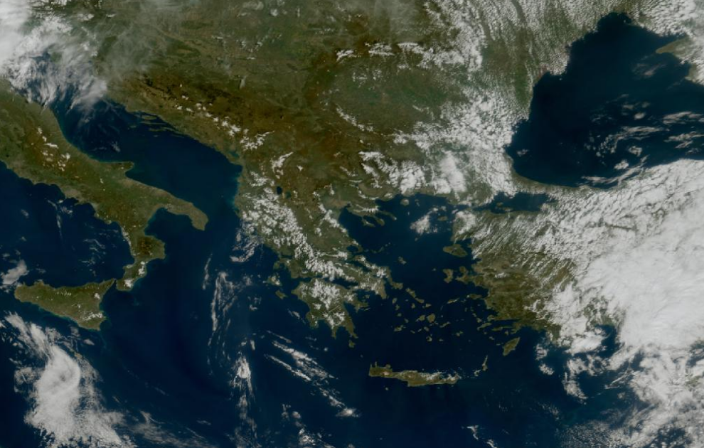 Τελευταία δορυφορική εικόνα νεφοκάλυψης