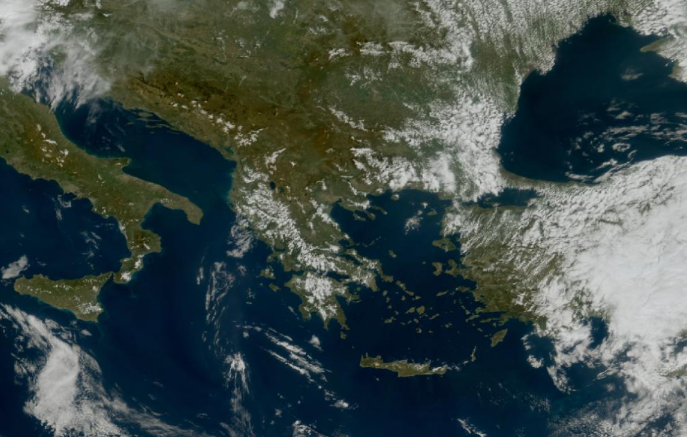 Τελευταία δορυφορική εικόνα νεφοκάλυψης